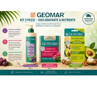 GEOMAR Kit Viso Nutriente - Latte Struccante,Crema Idratante, Maschera Nutriente