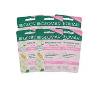 GEOMAR | Maschera Viso Hydra Active, 5 minuti, 95% di Origine Naturale, Dermatologicamente Testata, Made in Italy, 6 x 15 ml