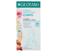 GEOMAR | Strisce Depilatorie Corpo, con Olio di Mandorle e di Argan, 95% di Origine Naturale, Made in Italy, 1 x 20 strisce