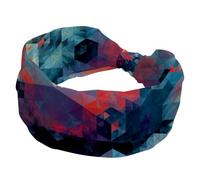 Geometria astratta acquerello ampie fasce per le donne antiscivolo turbante fascia elastica per capelli yoga fascia per capelli sudore sport allenamento copricapo