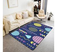 Geometria Colorata Dei Cartoni Animati 3D Pattern Carpet Rug For Home Sofa Doormat Decor Area Rug Non-Slip Floor Mat 200 X 300 Cm - Poliestere - Soft Touch - Facile Da Pulire - Con Supp /841701112612