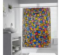 Geometria colorata tende da doccia estetica astratta famosa pittura stampe tessuto tende da bagno impermeabile accessori per servizi igienici Decor 180 x 180 cm