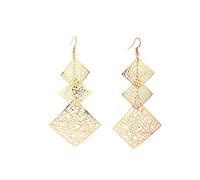 Geometria irregolare multilivello cavo orecchini pendente lunghi orecchini regalo per le donne colore oro creativo e utile