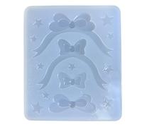 Geometria Principessa On The Run Bowknot Silicone Epoxy Resin Mold Portachiavi Ciondolo Gioielli per Borse Decorazioni Silicone Portachiavi Stampi per Resina epossidica