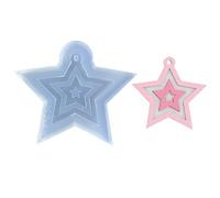 Geometria Resina Orecchino Gioielli Casting Mold Silicone Ciondolo Stampo Forniture di Gioielli per Le Donne Ama Angelo Stella Portachiavi Stampi con Foro