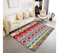 Geometria Retrò Tappeto Per La Cameretta Dei Stampato In 3D 60 X 120 Cm - Moquette Antiscivolo Per Porte Interne - Morbido Al Tatto - Fibra Di Poliestere - Facile Da Pulire - Ad /4943980764728