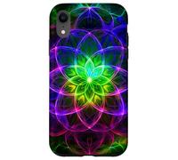 Geometria sacra astratta Fiore della vita Line Art Pattern Custodia per iPhone XR