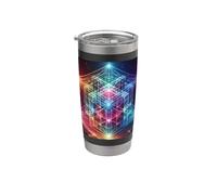 Geometria sacra Cubo di Metatron Bicchiere termico in acciaio inox doppia parete