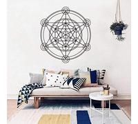 Geometria Sacra Decalcomania Da Muro Cubo Di Metatron Alchimia Geometrica Adesivo Da Parete In Vinile Poster Murale Per Linea A Parete Cerchio Mandala 42X42Cm