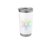 Geometria sacra del cubo di Metatron Bicchiere termico in acciaio inox doppia parete