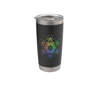 Geometria sacra del cubo di Metatron Bicchiere termico in acciaio inox doppia parete