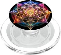 Geometria sacra dell'operatore di luce del tetraedro della stella di Merkaba PopSockets PopGrip per MagSafe