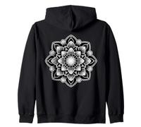 Geometria Sacra Mandala Blackwork Felpa con Cappuccio