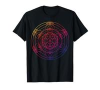 Geometria sacra per un mandala gotico zen spirituale Maglietta
