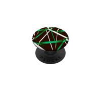 Geometria Urbana Nero Bianco Verde PopSockets PopGrip Adesivo