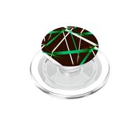 Geometria Urbana Nero Bianco Verde PopSockets PopGrip per MagSafe