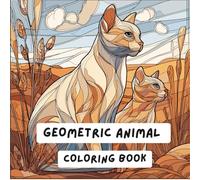 geometric animal: coloring book for adults