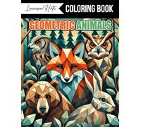 Geometric Animals Coloring Book: Contemporary Wildlife Line Art