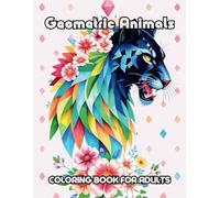 Geometric Animals: Coloring book for adults