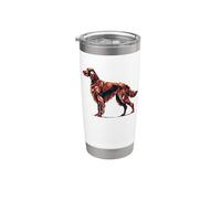 Geometric Art Irish Setter Bicchiere termico in acciaio inox doppia parete