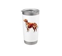 Geometric Art Nova Scotia Duck Tolling Retriever Toller Bicchiere termico in acciaio inox doppia parete