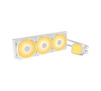 Geometric Future Eskimo Pro GEO-EP-36W - Raffreddatore d'acqua a liquido CPU AIO da 360 mm, ventola RGB PWM Squama 2501 W, compatibile con Intel LGA 1700, AMDAM5, colore: Bianco