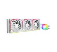Geometric Future Eskimo Pro GEO-EP-42W - Raffreddatore d'acqua a liquido CPU AIO da 420 mm, RGB PWM Squama 2503 W, ventola da 140 mm, compatibile con Intel® LGA 1700, AMD®AM5, colore: bianco
