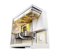 Geometric Future Mid Tower M5 in vetro temperato, case da gioco E-ATX/ATX, acciaio da 1,2 mm, tipo C, pannelli senza attrezzi, supporto radiatore 420/360, ventola ARGB PWM 140 m x 5 preinstallate,