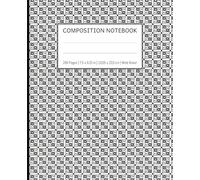 Geometric Grid Composition Notebook for Students, Writers, and Thinkers | 200 Pages | 7.5 x 9.25 in | 19,05 x 23,5 cm | Wide Ruled: A bold and stylish notebook for notes, journaling, and schoolwork