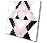 Geometric Office Modern Baby Pink Abstract SINGLE TELA parete arte foto stampa