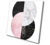 Geometric Office Modern Baby Pink Abstract SINGLE TELA parete arte foto stampa