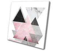 Geometric Office Modern Baby Pink Abstract SINGLE TELA parete arte foto stampa