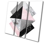 Geometric Office Modern Baby Pink Abstract TREBLE TELA parete arte foto stampa