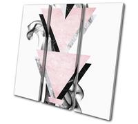 Geometric Office Modern Baby Pink Abstract TREBLE TELA parete arte foto stampa