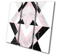 Geometric Office Modern Baby Pink Abstract TREBLE TELA parete arte foto stampa