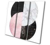 Geometric Office Modern Baby Pink Abstract TREBLE TELA parete arte foto stampa