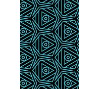 Geometric Pattern College Ruled Notebook - 150 Pages, 6" x 9", Modern Hexagon Design, Soft Matte Cover: Perfect for School, Work, or Journaling