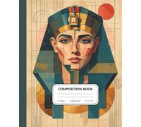 Geometric Queen Art Notebook | College Ruled Composition Journal | Modern Egyptian Portrait Gift for Students, Writers & Art Lovers: A radiant study ... rendered through contemporary abstraction