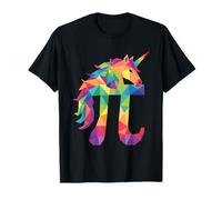 Geometric Rainbow Unicorn Pi Math Teacher 3.14 Pi Day Maglietta
