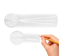 Geometric Sketching Ruler, 2 Pieces Acrylic Art Template, Straight Dotting Tool for Drawing, Crafting Mandalas Pattern,transparent Measuring Guide, Art Supplies Set