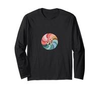 geometric symmetry spiral colorful spiral circle minimalist Maglia a Manica