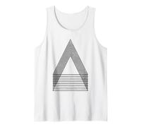 Geometrico 10 Triangoli sovrapposti Geometria Art Distressed Canotta