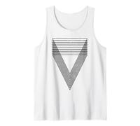 Geometrico 10 Triangoli sovrapposti Geometria Art Distressed Canotta