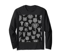 Geometrico Animali Minimalisti Poligono Wildlife Line Art Maglia a Manica