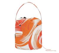 Geometrico Arancione Tie Dye Craft Bag con fori Borse per uncinetto per ferri da maglia bolsas para hilos de Crochet