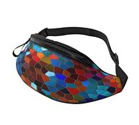 Geometrico arcobaleno poligono nido d'ape moderno motivo a mosaico per donna uomo moda con cinturino regolabile casual per ciclismo allenamento escursionismo viag