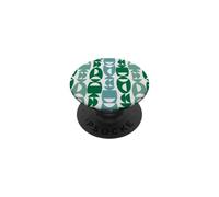Geometrico astratto moderno della metà del secolo, blu e verde PopSockets PopGrip Adesivo