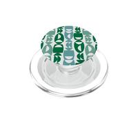 Geometrico astratto moderno della metà del secolo, blu e verde PopSockets PopGrip per MagSafe