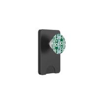 Geometrico astratto moderno della metà del secolo, blu e verde PopSockets PopWallet per MagSafe