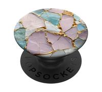 Geometrico Blu Rosa Bianco Viola Verde Oro Venature PopSockets PopGrip Adesivo